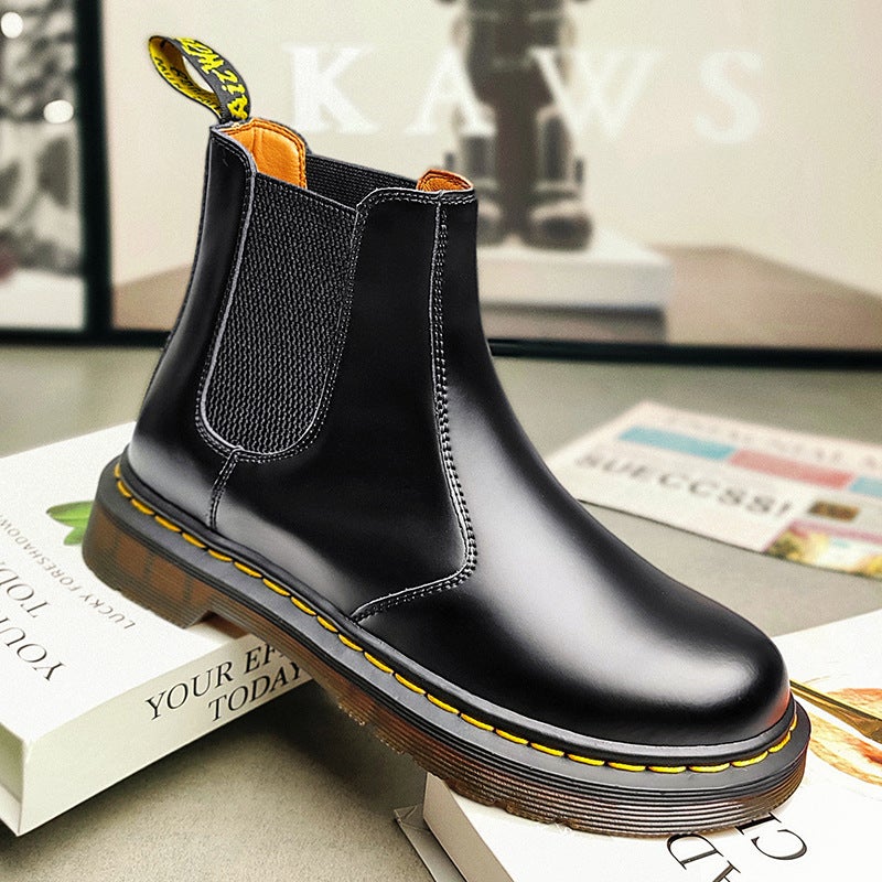 2976 Export Chelsea Boots Cowhide Couple Short Boots British Genuine Leather Motorcycle Boots - Image 3