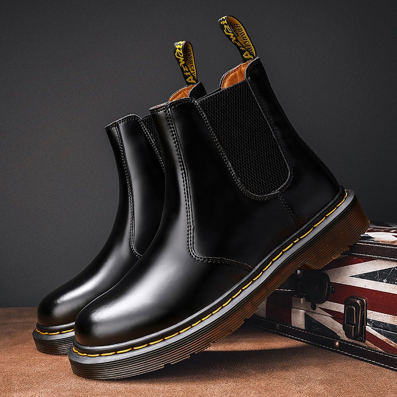 2976 Export Chelsea Boots Cowhide Couple Short Boots British Genuine Leather Motorcycle Boots - Image 4