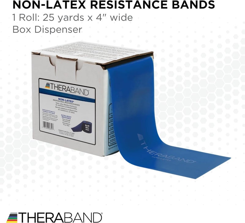 THERABAND Extra Heavy Blue Non-Latex Resistance Band 25 Yard Roll for Upper & Lower Body Exercise - Image 2
