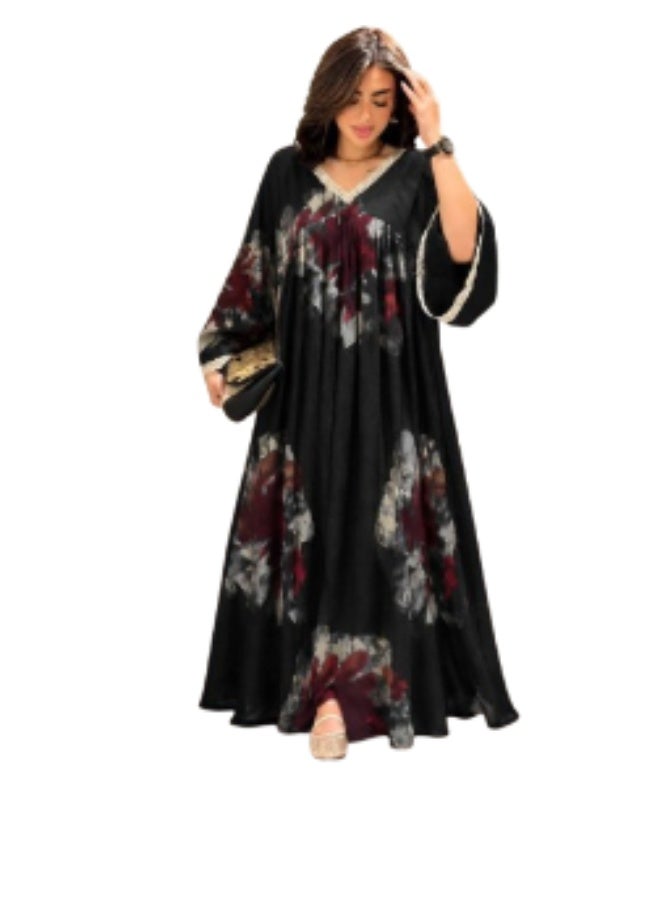 High-Quality Treated Viscose Cotton Abaya – Comfort and Elegance for a Sophisticated Look All Day. Size 1: Width 60cm – Suitable for up to 85 kg. - Image 1