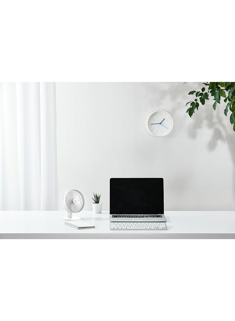 Westinghouse مروحة مكتب قابلة لإعادة الشحن - ضوء ليلي LED، مروحة طاولة USB بسرعة 4، مروحة محمولة هادئة بقاعدة دائرية مستقرة لغرفة النوم، المكتب، المنزل – 225 مم × 182 مم - Image 4