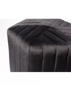 Wooden Twist Wooden Twist Hexagonal Shape Solid Wood Pouf Ottoman Stool  - Image 5