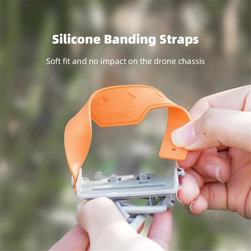Luckam Foldable Landing Gear for DJI Mini 4 PRO, Anti-Fall Gimbal Protector Heighten 25mm Extender Leg, for DJI Mini 4 Pro Drone Accessories (Orange) - Image 4