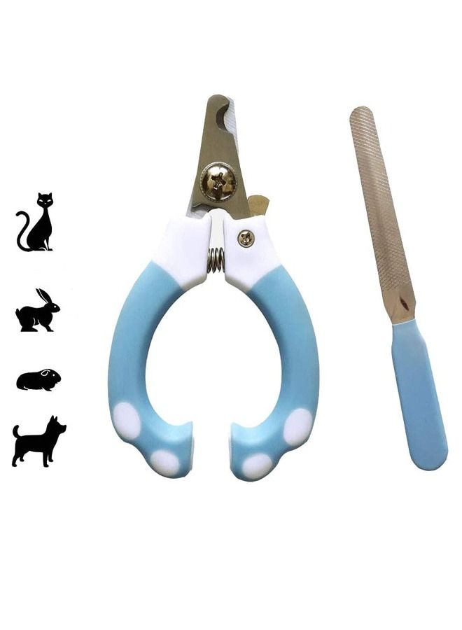 ALTHEQA Dog & Cat Pets Nail Clippers and Trimmers - with Safety Guard (BLUE) - Image 1