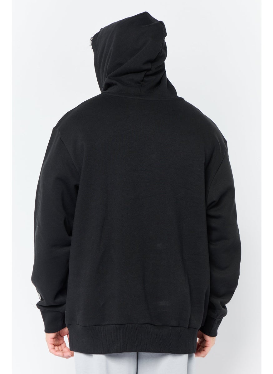 adidas Originals Men Sportswear Fit Long Sleeves Outdoor Sweatshirt, Black  - Image 3