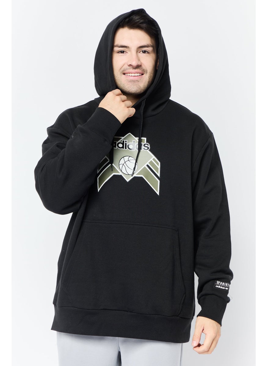 adidas Originals Men Sportswear Fit Long Sleeves Outdoor Sweatshirt, Black  - Image 1