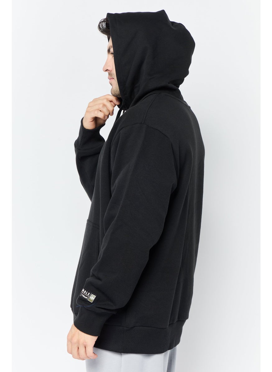 adidas Originals Men Sportswear Fit Long Sleeves Outdoor Sweatshirt, Black  - Image 2