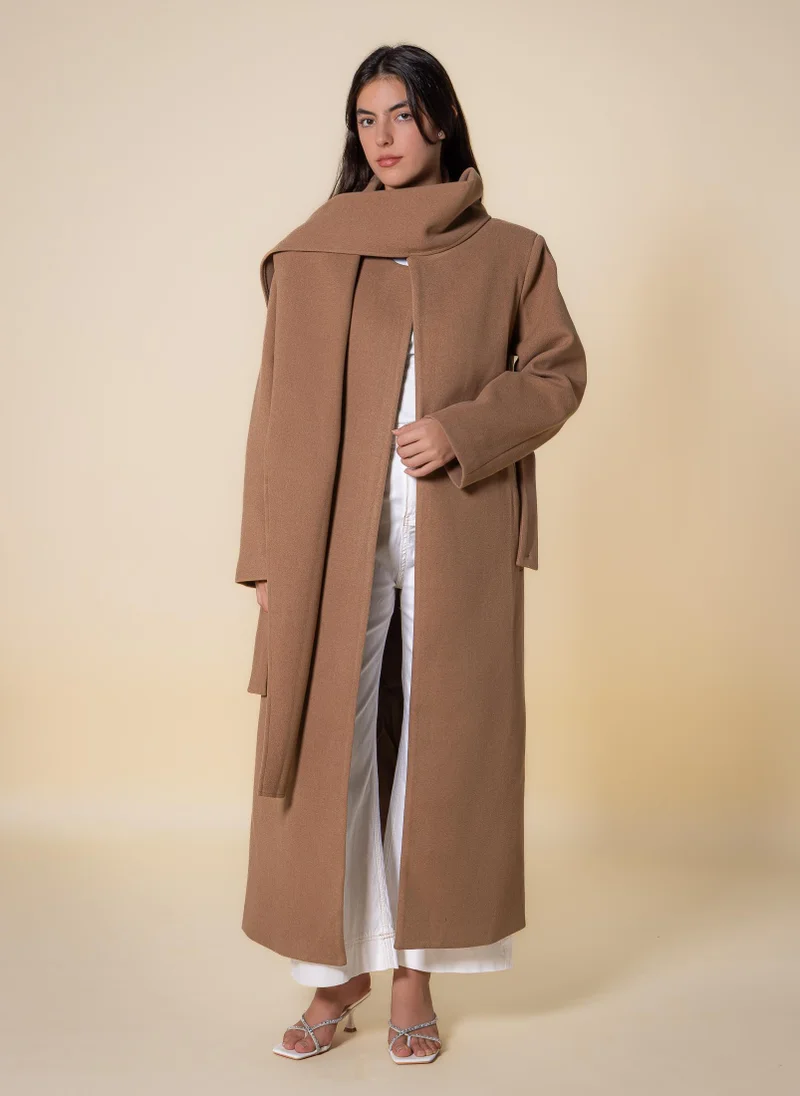 LONG COAT WITH SCARF