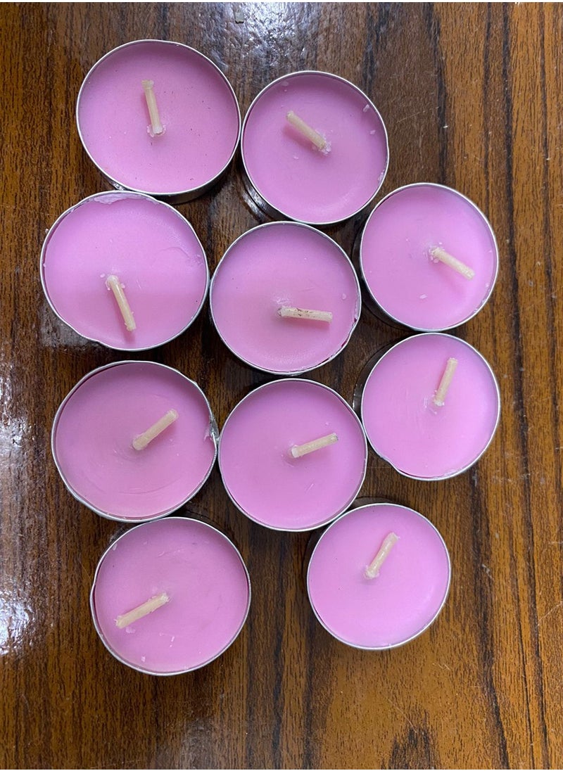 Generic 10 pieces of pink round candles  - Image 3
