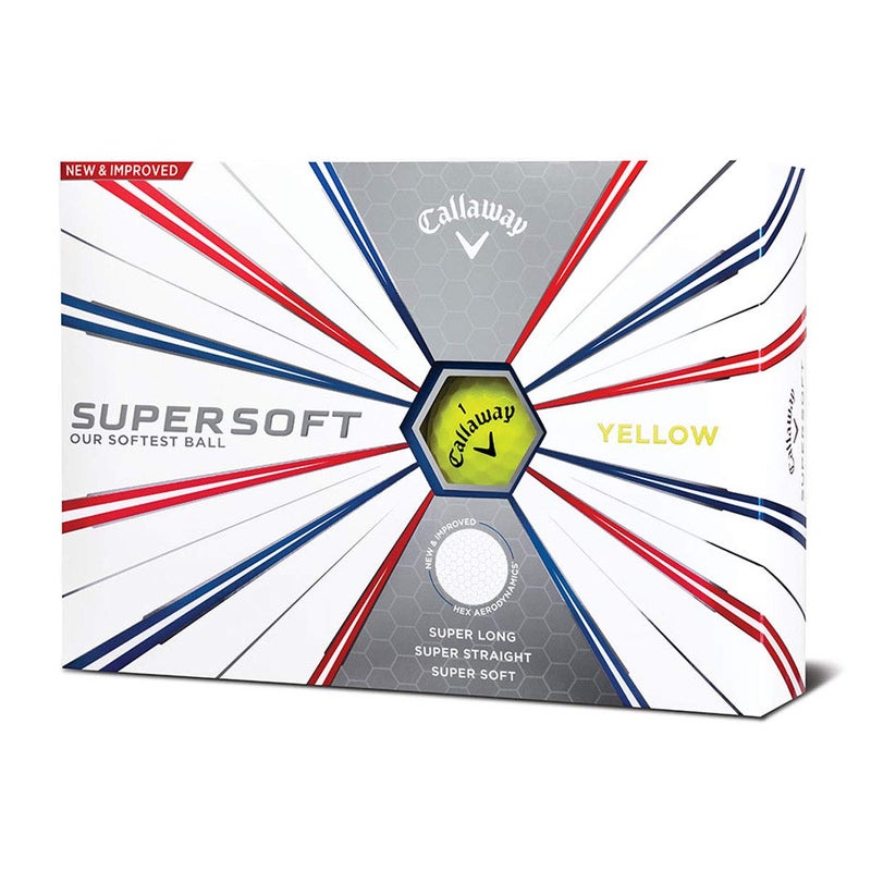 Callaway Golf Supersoft Golf Balls, (One Dozen), Yellow - Image 1