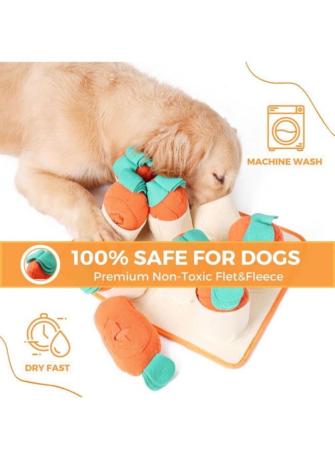 FOSSA Boredom Buster for Small and Medium Dog, Interactive Treat Puzzle Rug, Slow Feeder Mat with Squeaky Carrots, 20-40 Mins Self-Entertainment Toy, Enrichment Toy Gifts for Dog  - Image 4