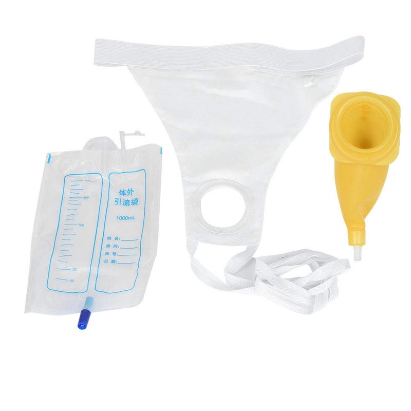 comfrt Urine Collector Bag, Adults Urinal with Urine Catheter Bags Latex Ventilate Urine Collector Travel Incontinence Bags with Elastic Waistband for Women Men(Men Normal Type) - Image 1