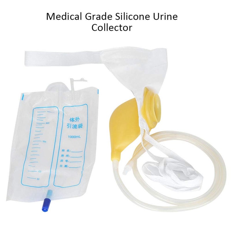 comfrt Urine Collector Bag, Adults Urinal with Urine Catheter Bags Latex Ventilate Urine Collector Travel Incontinence Bags with Elastic Waistband for Women Men(Men Normal Type) - Image 3