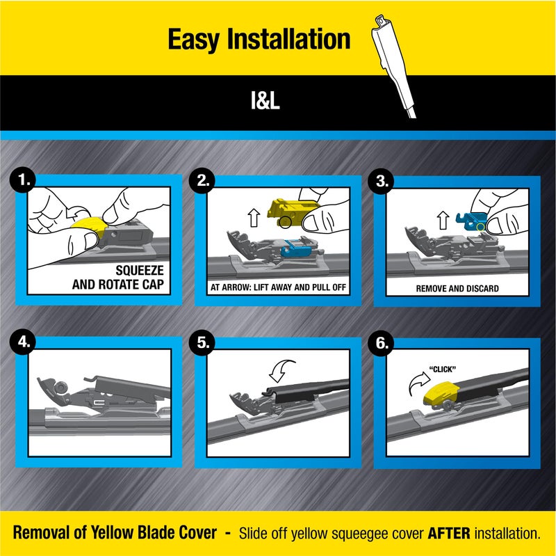Rain-X 870418 Rugged XL Wiper Blade 18", Windshield Wipers Replacement, Quiet & Durable Beam Design, All Weather Performance & Easy Universal Install, Blade Wear Indicator (Pack of 1) - Image 5