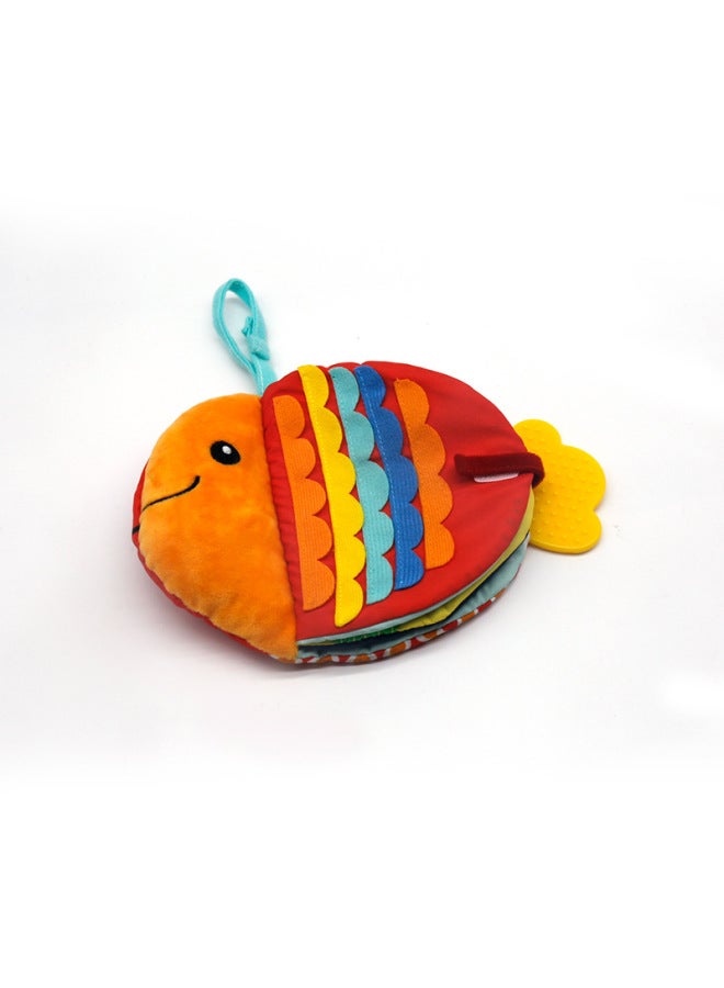 Puzzle Baby Cloth Book Doll Fish Cloth Book Early Education Washable Cartoon Baby Finger Cloth Book Soothing Toy-Color:Small Fish Cloth Book  - Image 5