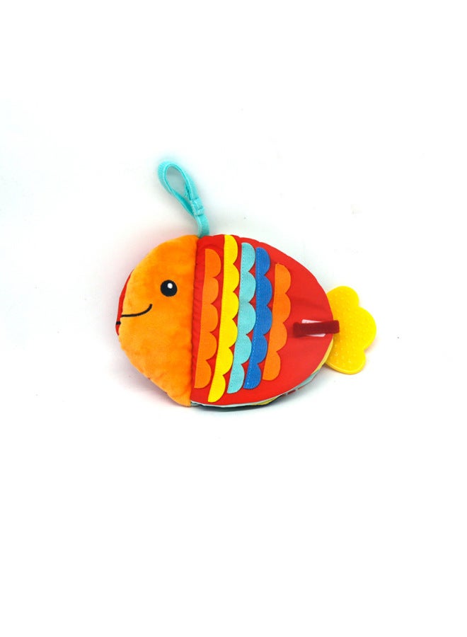 Puzzle Baby Cloth Book Doll Fish Cloth Book Early Education Washable Cartoon Baby Finger Cloth Book Soothing Toy-Color:Small Fish Cloth Book  - Image 3