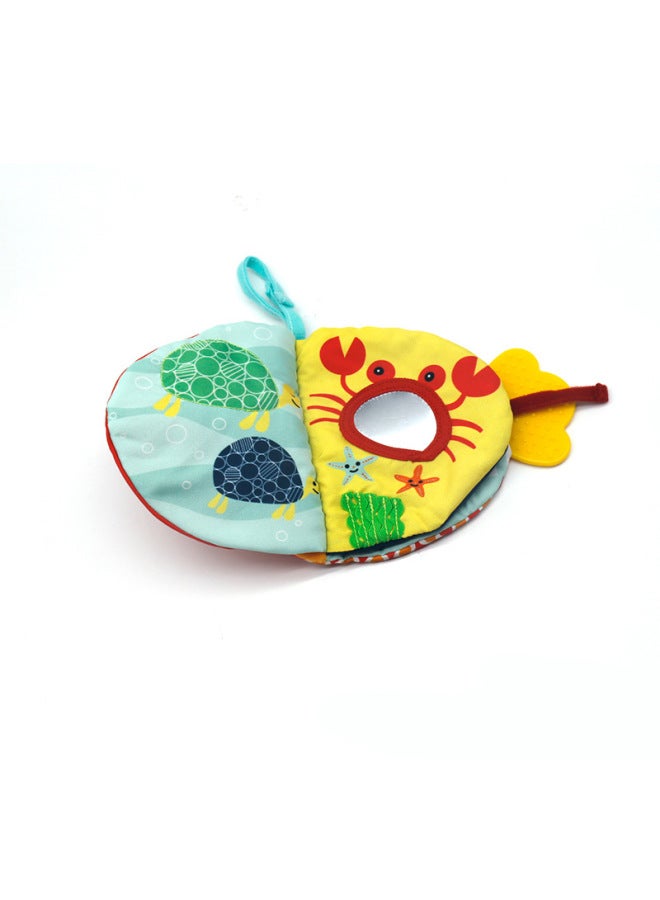Puzzle Baby Cloth Book Doll Fish Cloth Book Early Education Washable Cartoon Baby Finger Cloth Book Soothing Toy-Color:Small Fish Cloth Book  - Image 2