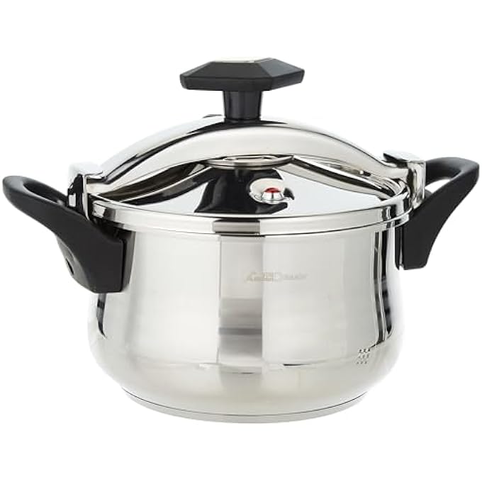 ديسيني قدر ضغط من الفولاذ المقاوم للصدأ فضي أسود 9 لتر - Image 1