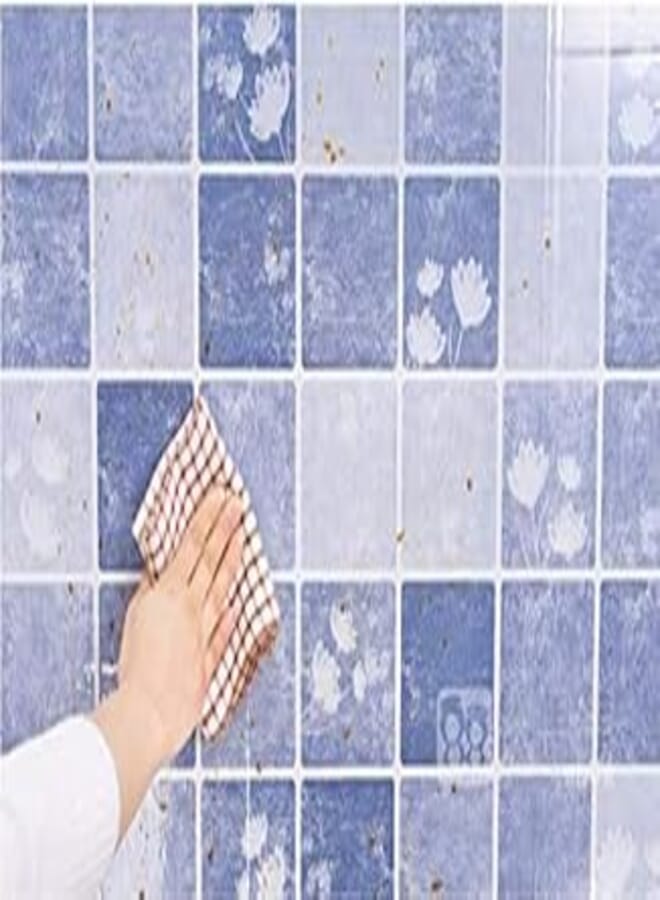 OR Creative Kitchen lattice flower high temperature oil proof Erasable wall sticker Kitchen room decoration
