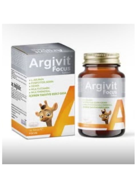 Argivit Focus Tablet - Multivitamins Nutritional Supplement to Increase Height, Support Focus and Growth - 30 Tablets
