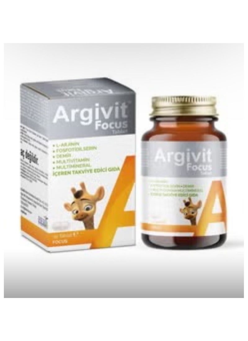Argivit Focus Tablet - Multivitamins Nutritional Supplement to Increase Height, Support Focus and Growth - 30 Tablets
