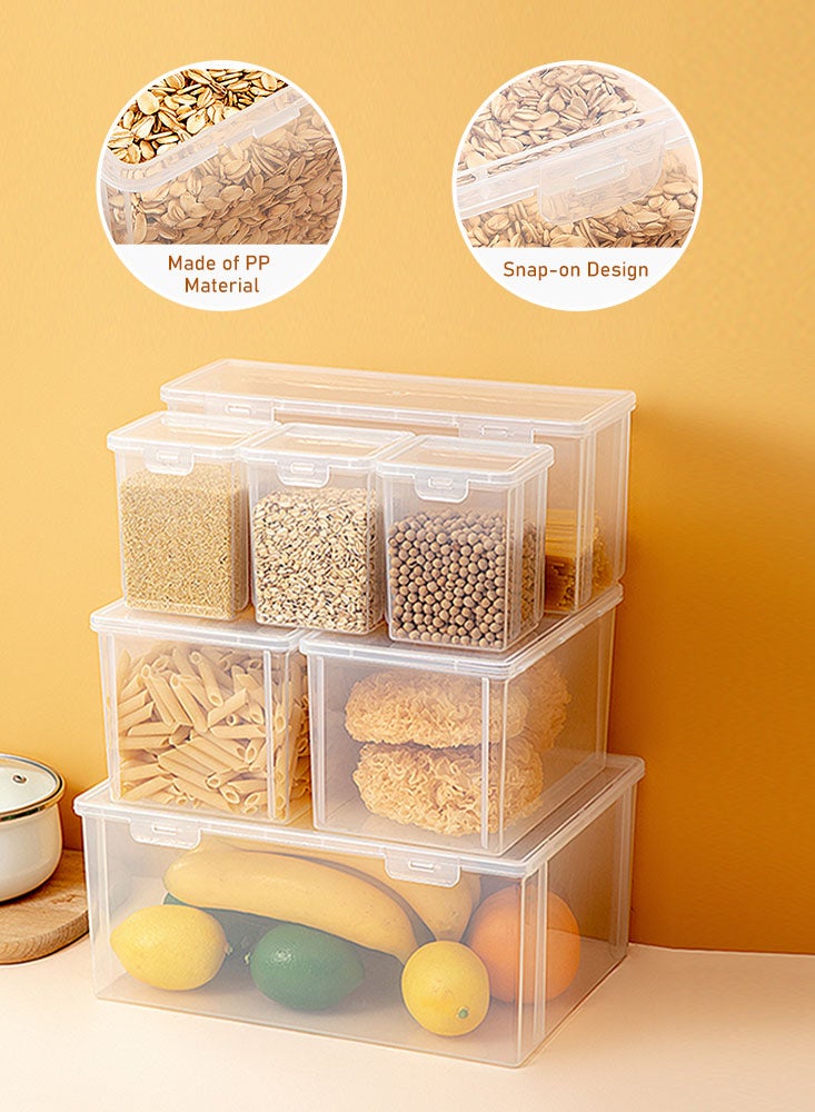 Perfii حاويات بلاستيكية محكمة الإغلاق فاخرة بأغطية قابلة للقفل لتخزين الطعام، تنظيم المطبخ والمخزن - Image 3