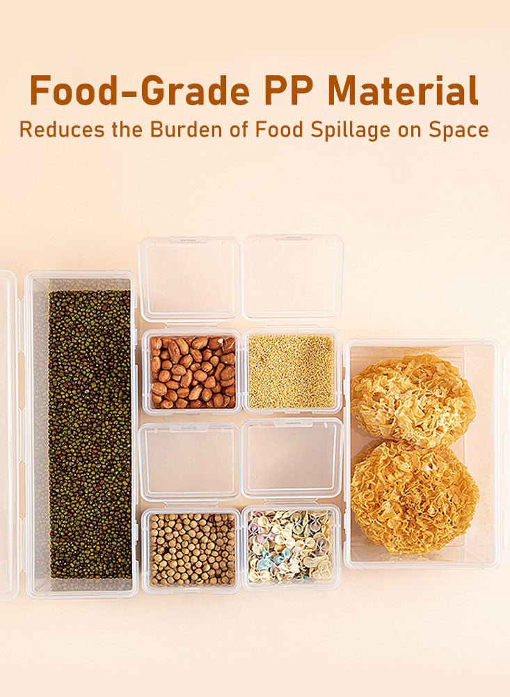 Perfii حاويات بلاستيكية محكمة الإغلاق فاخرة بأغطية قابلة للقفل لتخزين الطعام، تنظيم المطبخ والمخزن - Image 2