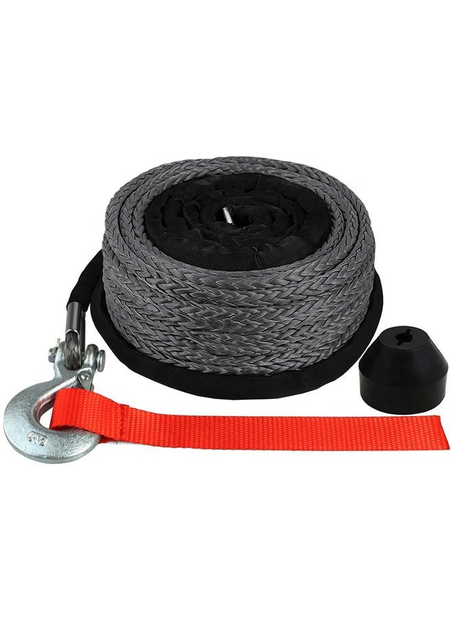 OKBA Synthetic Winch Rope Cable Kit 1/4" x 50' - 9200LBS Winch Line Rope Replacement with Protective Sleeve + Rope Winch Hook + Rubber Stopper for 4x4 Off Road Vehicle ATV UTV Polaris UTV - Image 1