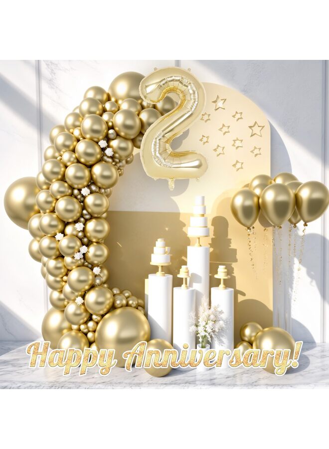 40 Inch Light Gold Foil Number Balloon, Large Mylar Number Balloons for Birthday Party Decorations, Helium Compatible Giant Number Balloons for Anniversary Celebration Supplies - Image 4