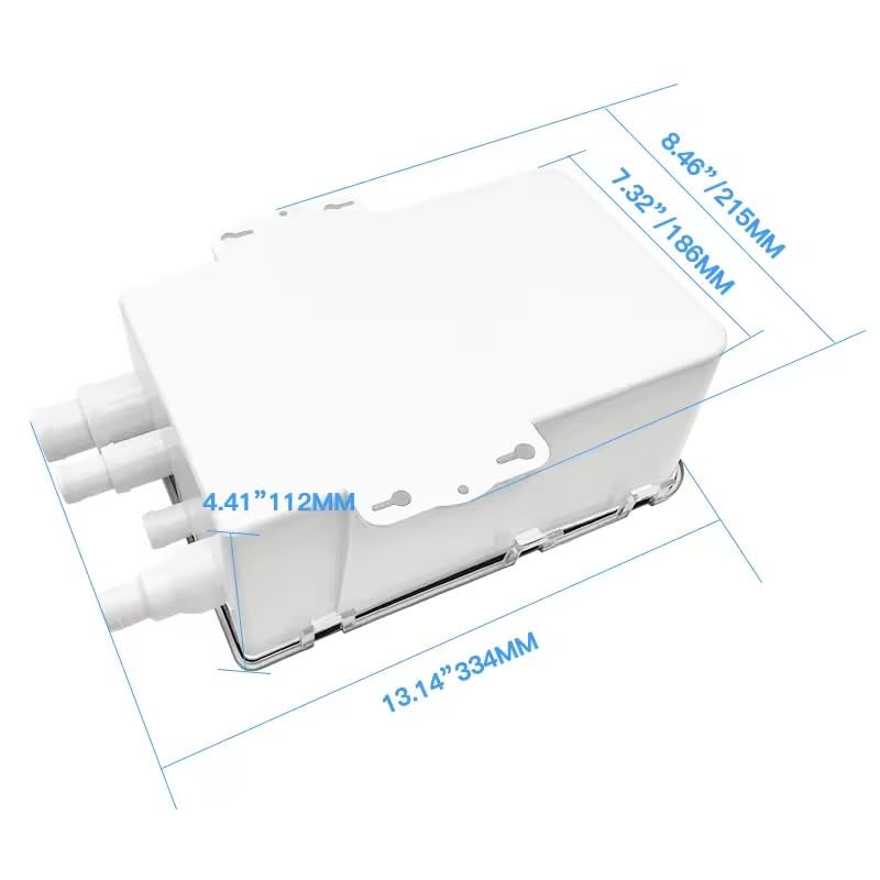 SAILINGFLO Marine Shower Sump Pump Kit System Drain Box-12V 750GPH Built-in Automatic Bilge Pump. Multi-Port Intlet for Marine, Yacht, Boat, Rvs - Image 3