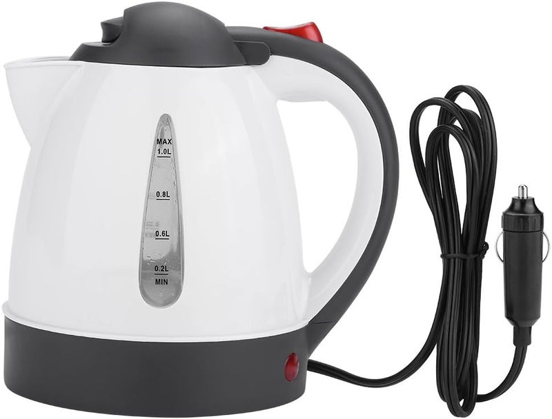 كلاراكو سخان مياه للسيارة، غلاية سفر محمولة، زجاجة سخان مياه لتحضير الشاي والقهوة، سعة 1000 مل، 24 فولت - Image 1