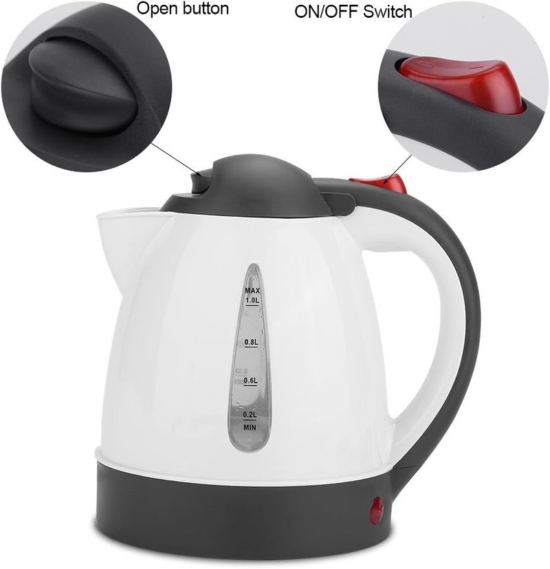 كلاراكو سخان مياه للسيارة، غلاية سفر محمولة، زجاجة سخان مياه لتحضير الشاي والقهوة، سعة 1000 مل، 24 فولت - Image 5