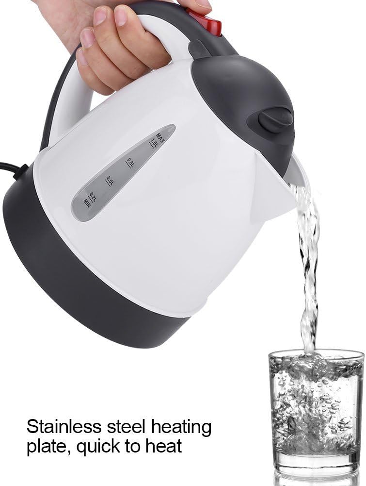 كلاراكو سخان مياه للسيارة، غلاية سفر محمولة، زجاجة سخان مياه لتحضير الشاي والقهوة، سعة 1000 مل، 24 فولت - Image 2