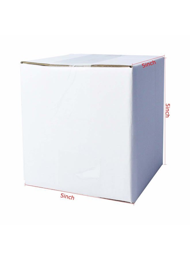 PETAFLOP 5x5x5 Shipping Boxes, White Corrugated Mailing Cardboard Box for Small Business, 25 Pack - Image 3