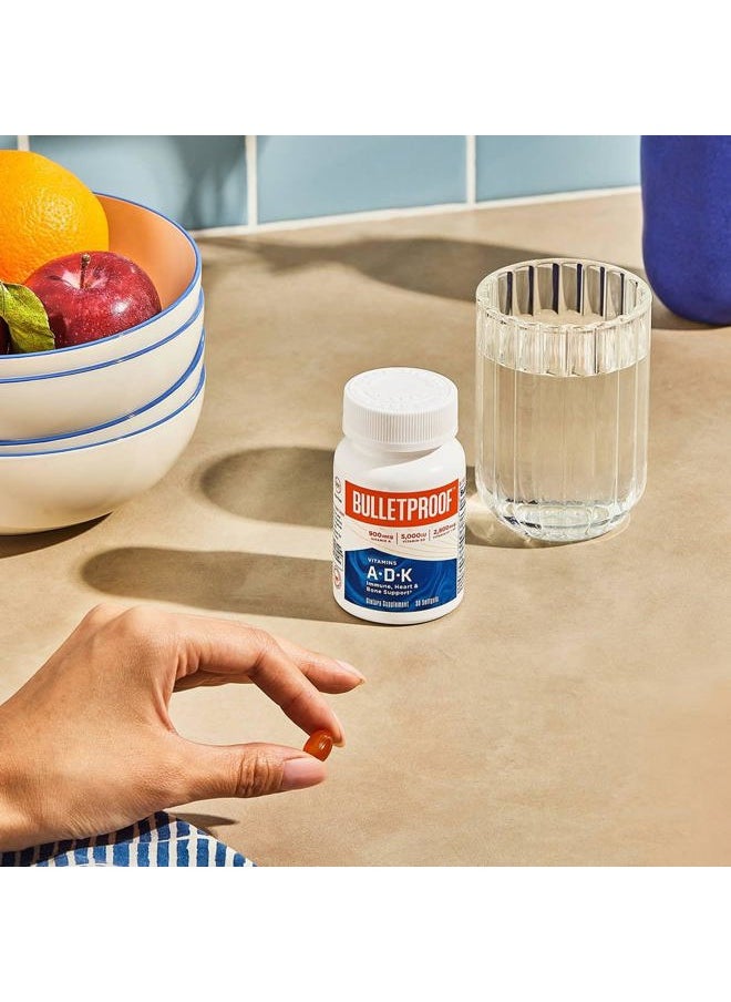 Bulletproof - Vitamins A-D-K Softgels, 30 Count, Supplement for Heart, Bone Health and Immune Support - Image 1