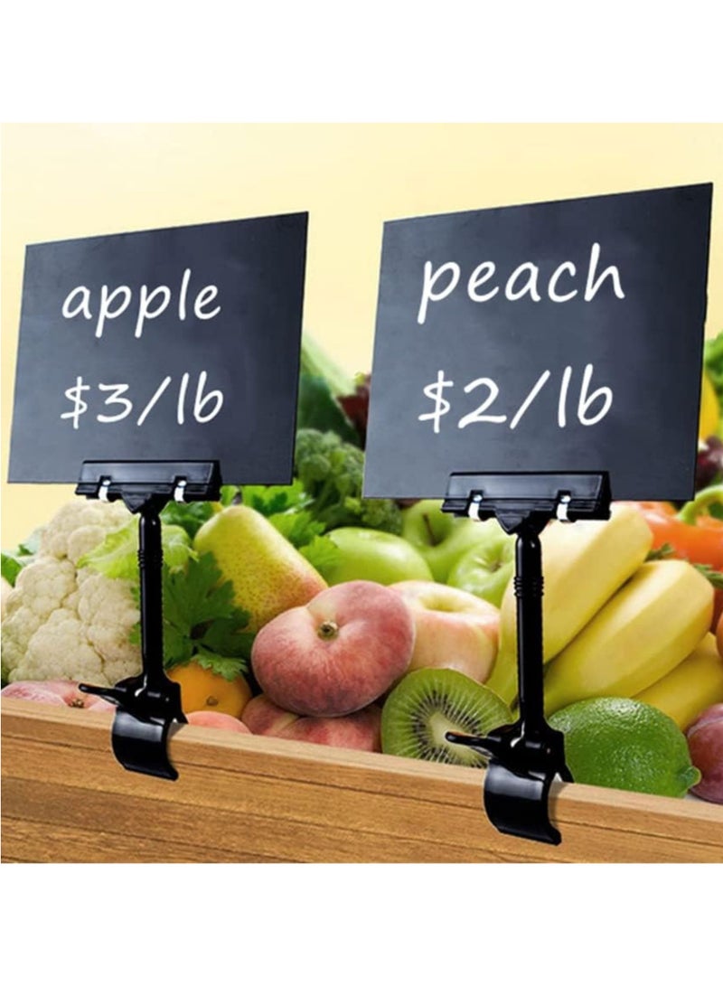 ORTUK 10pcs Label Clips Retail Merchandise Sign Clips, Plastic Sign Holding Clamp Display Sign Holder, Heavy Duty Rotatable Pop Shelf Label Clips, Display Clip-on Holder Swivel Price Card, Price Tag - 17cm - Image 3