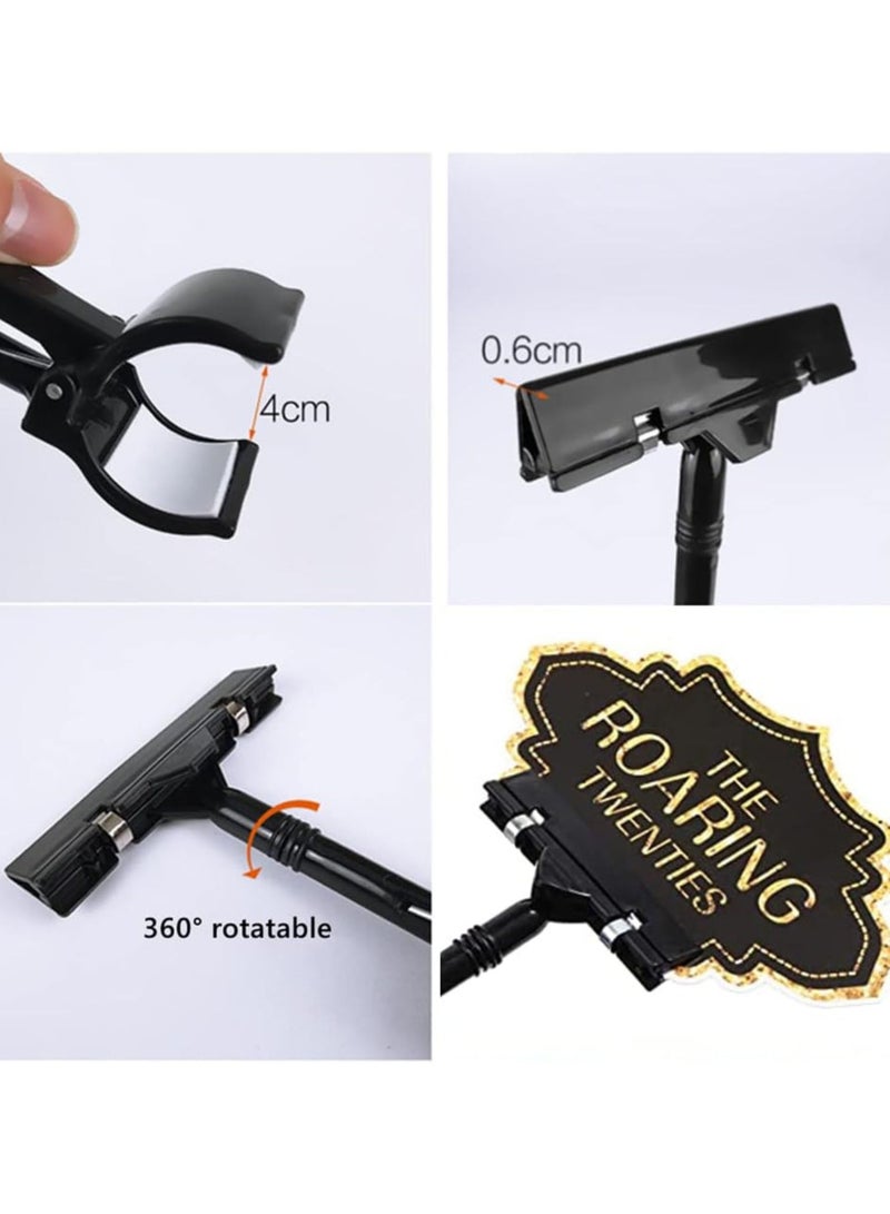 ORTUK 10pcs Label Clips Retail Merchandise Sign Clips, Plastic Sign Holding Clamp Display Sign Holder, Heavy Duty Rotatable Pop Shelf Label Clips, Display Clip-on Holder Swivel Price Card, Price Tag - 17cm - Image 4