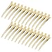 Bantoye 24 Packs Duck Bill Clips Bantoye 335 Inches Rustproof Metal Alligator Curl Clips with Holes for Hair Styling Hair Coloring Matte Gold - Image 2