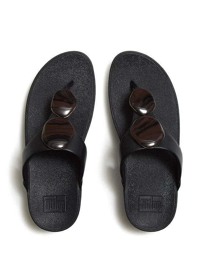 Fitflop LULU MARBLED-STONE TOE-POST SANDALS