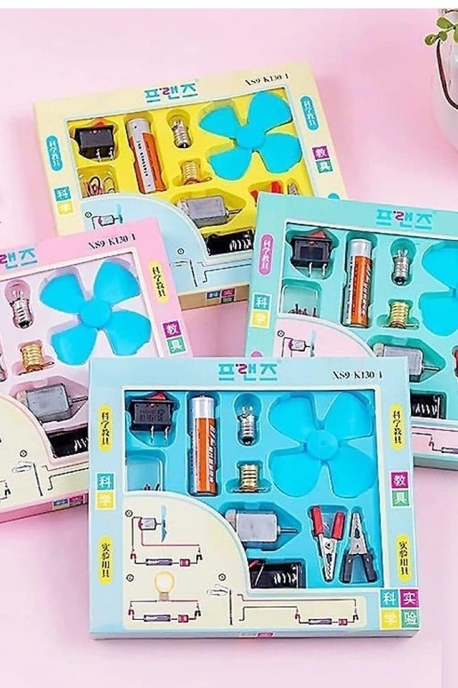 كرافت ماجيك مشاريع مدرسية علمية، مجموعات تجارب، مروحة، مصباح كهربائي، محرك، دائرة كهربائية، ممارسة فيزيائية، مهارات تعلم العلوم، مواد تعليمية (مجموعة من 12 قطعة) - Image 1