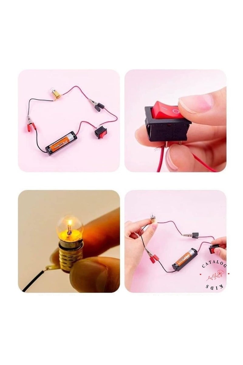 كرافت ماجيك مشاريع مدرسية علمية، مجموعات تجارب، مروحة، مصباح كهربائي، محرك، دائرة كهربائية، ممارسة فيزيائية، مهارات تعلم العلوم، مواد تعليمية (مجموعة من 12 قطعة) - Image 4