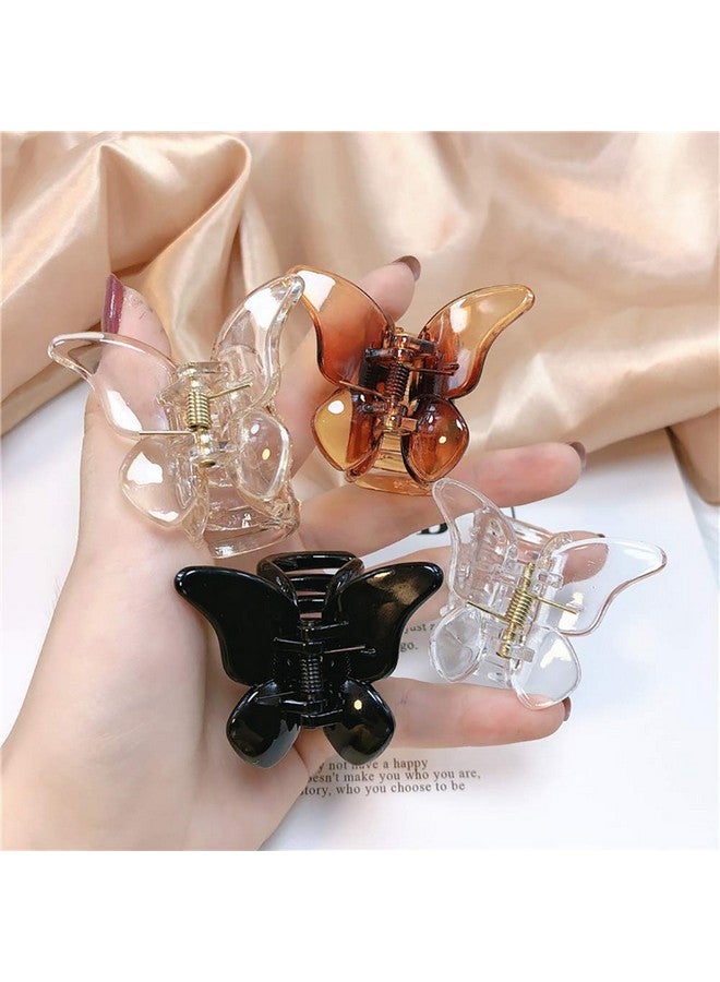 ccHuDE 6 Pcs Clear Mini Butterfly Hair Clips Hair Claw Clamps Jaw Clips Hair Accessories For Girls And Women - Image 2