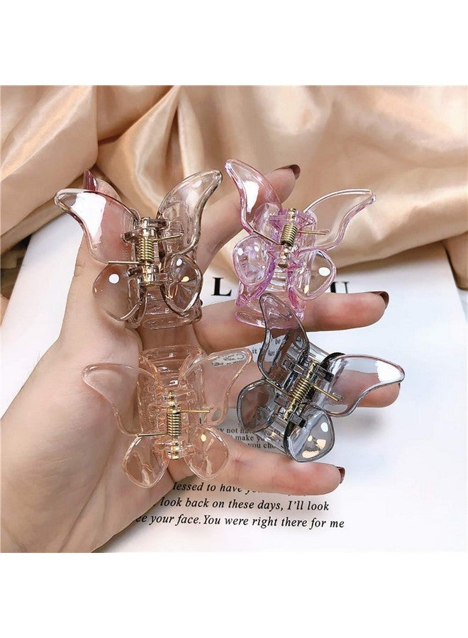 ccHuDE 6 Pcs Clear Mini Butterfly Hair Clips Hair Claw Clamps Jaw Clips Hair Accessories For Girls And Women - Image 3