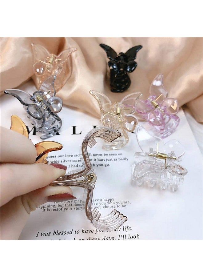 ccHuDE 6 Pcs Clear Mini Butterfly Hair Clips Hair Claw Clamps Jaw Clips Hair Accessories For Girls And Women - Image 4