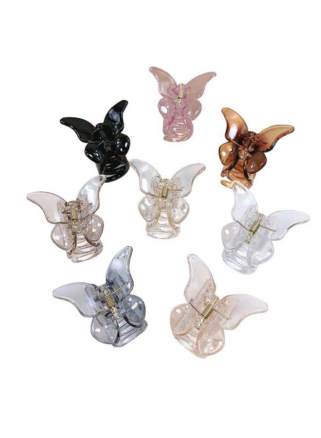 ccHuDE 6 Pcs Clear Mini Butterfly Hair Clips Hair Claw Clamps Jaw Clips Hair Accessories For Girls And Women - Image 1