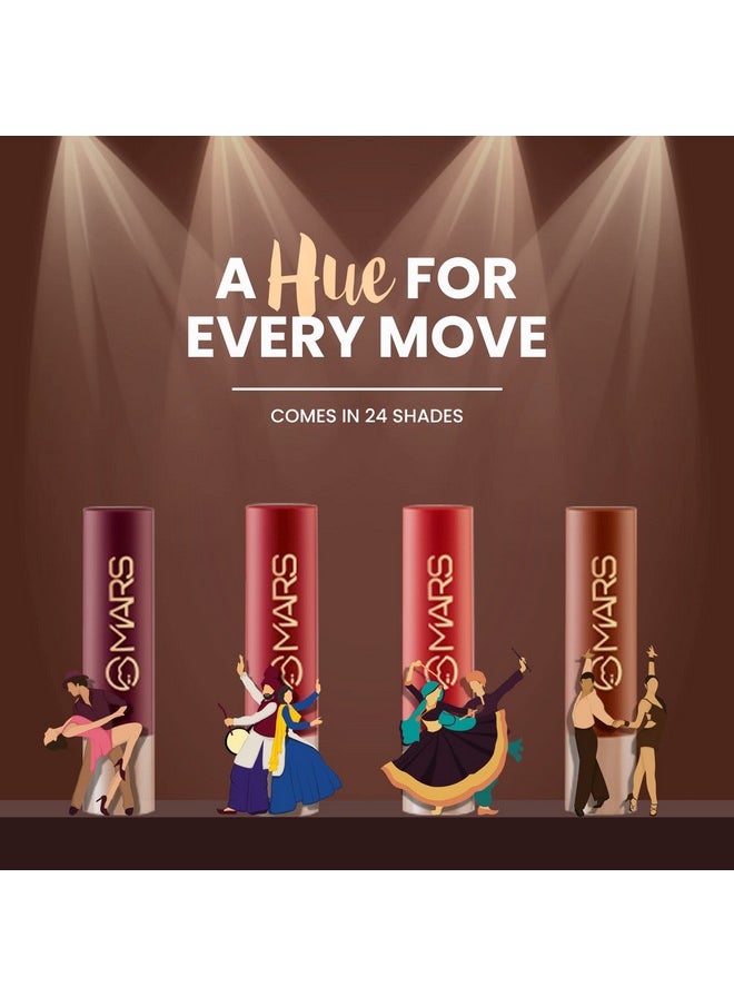 مارس أحمر شفاه MARS Creamy Matte Long Lasting للنساء | أحمر شفاه كريمي | تطبيق بلمسة واحدة | ناعم وخفيف الوزن (3.2 جم) (07-Majestic Mambo)  - Image 3