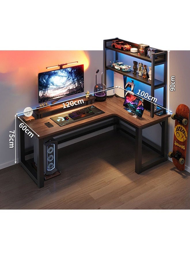 NKX Computer and Multifunction Table Home Office Workstation with Sidestand 120X100 cm (Right Corner)  - Image 2