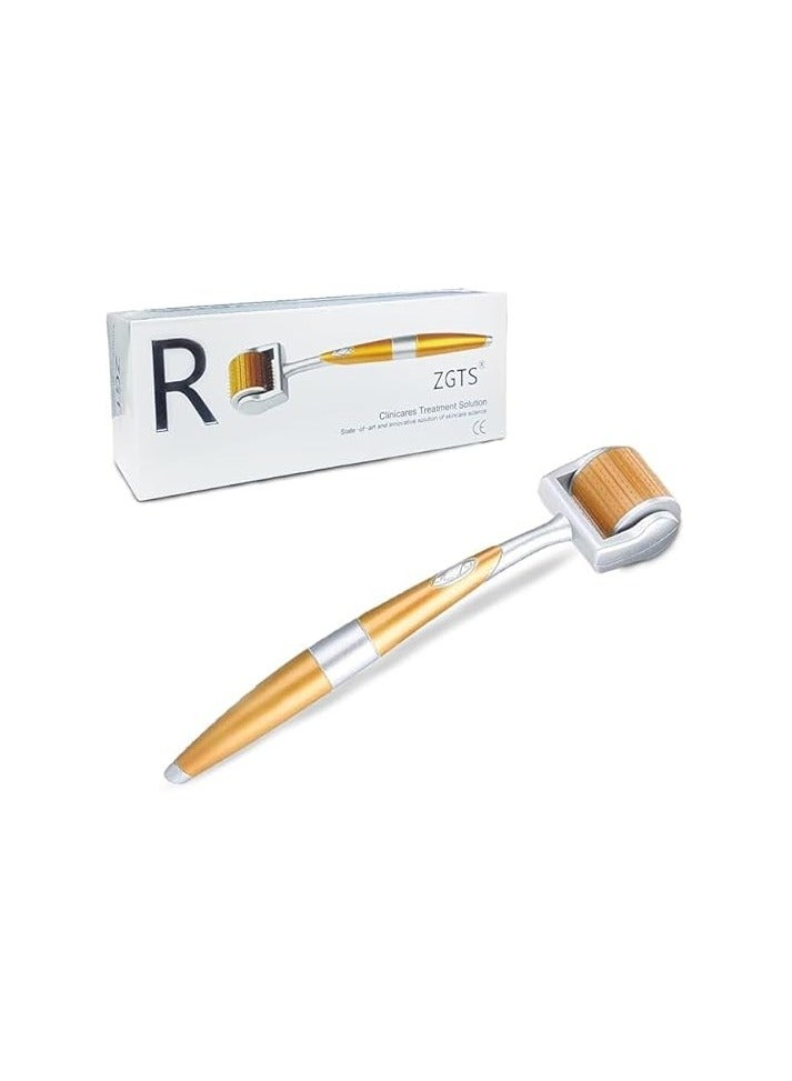 QSHOP® Professional Derma Roller for Hair Growth Stainless Steel Repair Damaged Hair Activates Hair Follicles for Hair Loss Thickening Reduce Acne Scars Safe (1mm) - Image 1