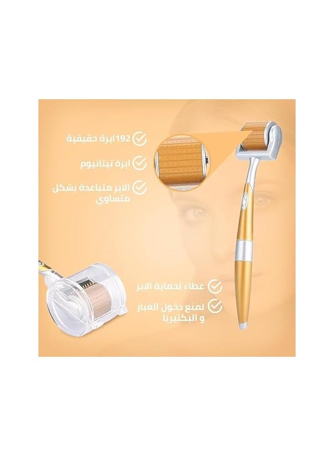 QSHOP® Professional Derma Roller for Hair Growth Stainless Steel Repair Damaged Hair Activates Hair Follicles for Hair Loss Thickening Reduce Acne Scars Safe (1mm) - Image 5