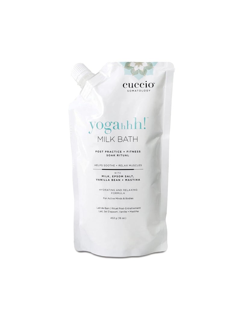 Cuccio Naturale - Cuccio Somatology Yogahhh Milk Bath  Restores Moisture to Dry Skin  Draws Out Discomfort from Sore Swollen Muscles  Removes Excess Sweat from Pores  Exfoliates The Skin  Paraben Free  16 oz - Image 1